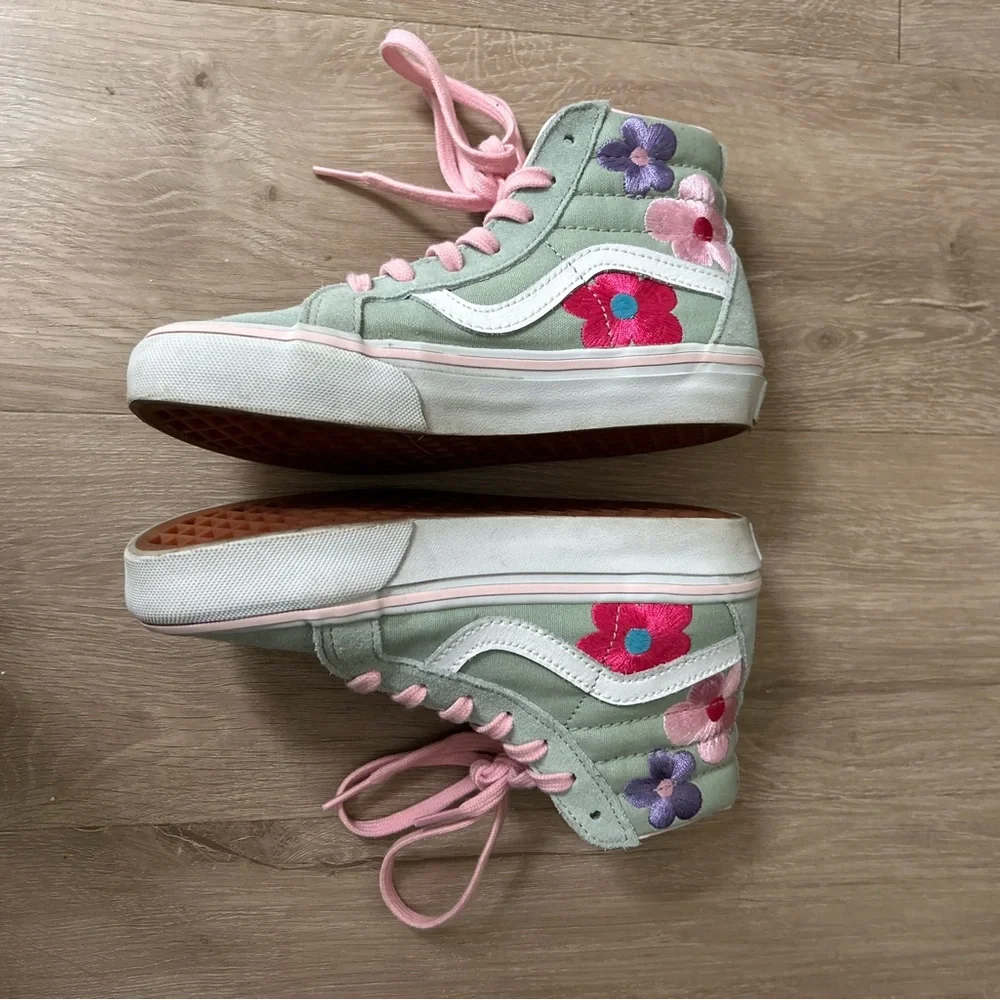 Girls Mint Green Vans
